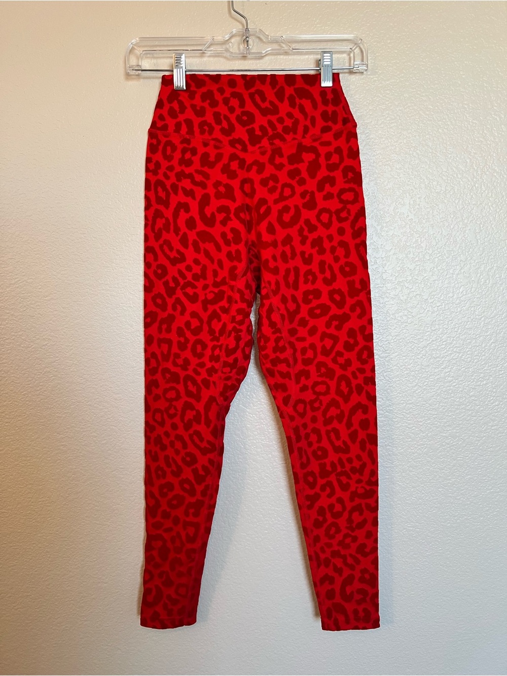 Balance Athletica King Cheetah Red Leggings Small Vitality Leopard Print NWOT
